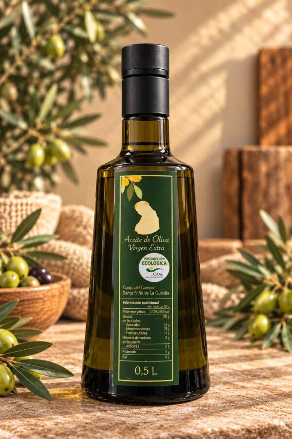 Envase AOVE medio litro cristal